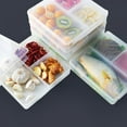 thumbnail image 4 of Fridge Food Storage Container- Reusable Fresh Produce Fruit Storage Organizer Plastic Produce Organizer Storage Bin with 3 compartments to Keep Fresh for Storing Fish  Meat  Vegetables, 4 of 6