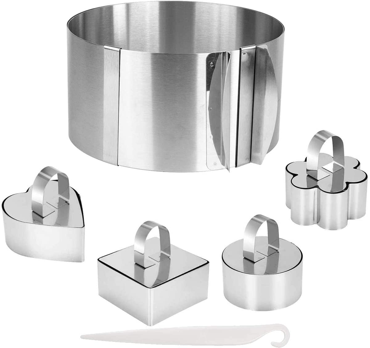 Adjustable Stainless Steel Small Cake Rings, Mini Mousse Pastry Baking Ring  Mold, Round Heart Cake Mold Mousse Ring, Square Cake Mold | Walmart Canada