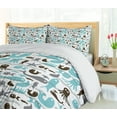 thumbnail image 5 of Ambesonne Whales Duvet Cover Sets, Jellyfish Whale Underwater, 2-Queen, Seafoam and Dark Cocoa, 5 of 7