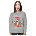 thumbnail image 1 of Tstars Womens Ugly Christmas Sweater Santa Claws Sloth Christmas Gift Funny Humor Holiday Shirts Xmas Party Christmas Gifts for Her Women Sweatshirt Ugly Xmas Sweater, 1 of 6