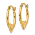 thumbnail image 2 of 14k Yellow Gold Heart Hoop Earrings Love, 2 of 7