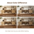 thumbnail image 5 of LuxenHome Oak Manufactured Wood 71-Inch Wide 4-Door TV Console Cabinet, 5 of 8
