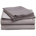 thumbnail image 1 of 400 Thread Count Egyptian Cotton Queen Sheet Set Solid  Grey, 1 of 5