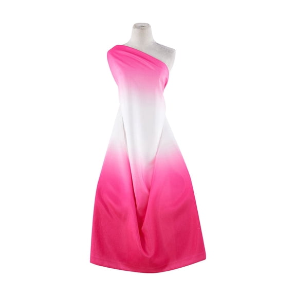 Zelouf Double Ombre On Shantung , Sewing, DIY, Crafts Fabric by the Yard, Pink/wht/pink, 3 Yard