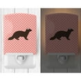 thumbnail image 2 of Caroline's Treasures BB7869CNL Sable Marten Pink Check Ceramic Night Light, 6x4x3", multicolor, 2 of 2