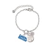 thumbnail image 2 of Delight Jewelry Royal Blue ''Little Sister'' with Heart Silvertone Discover Dream Explore Zoey Charm Bracelet, 6.5+2" Extender, 2 of 4