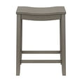 thumbnail image 2 of Woven Paths Fiddler Backless Wood Counter Height Stool, Aged Gray, 2 of 9
