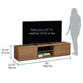 thumbnail image 4 of Mainstays Westley Sliding Door TV Stand for TVs up to 75”, Warm Walnut Finish, 4 of 15
