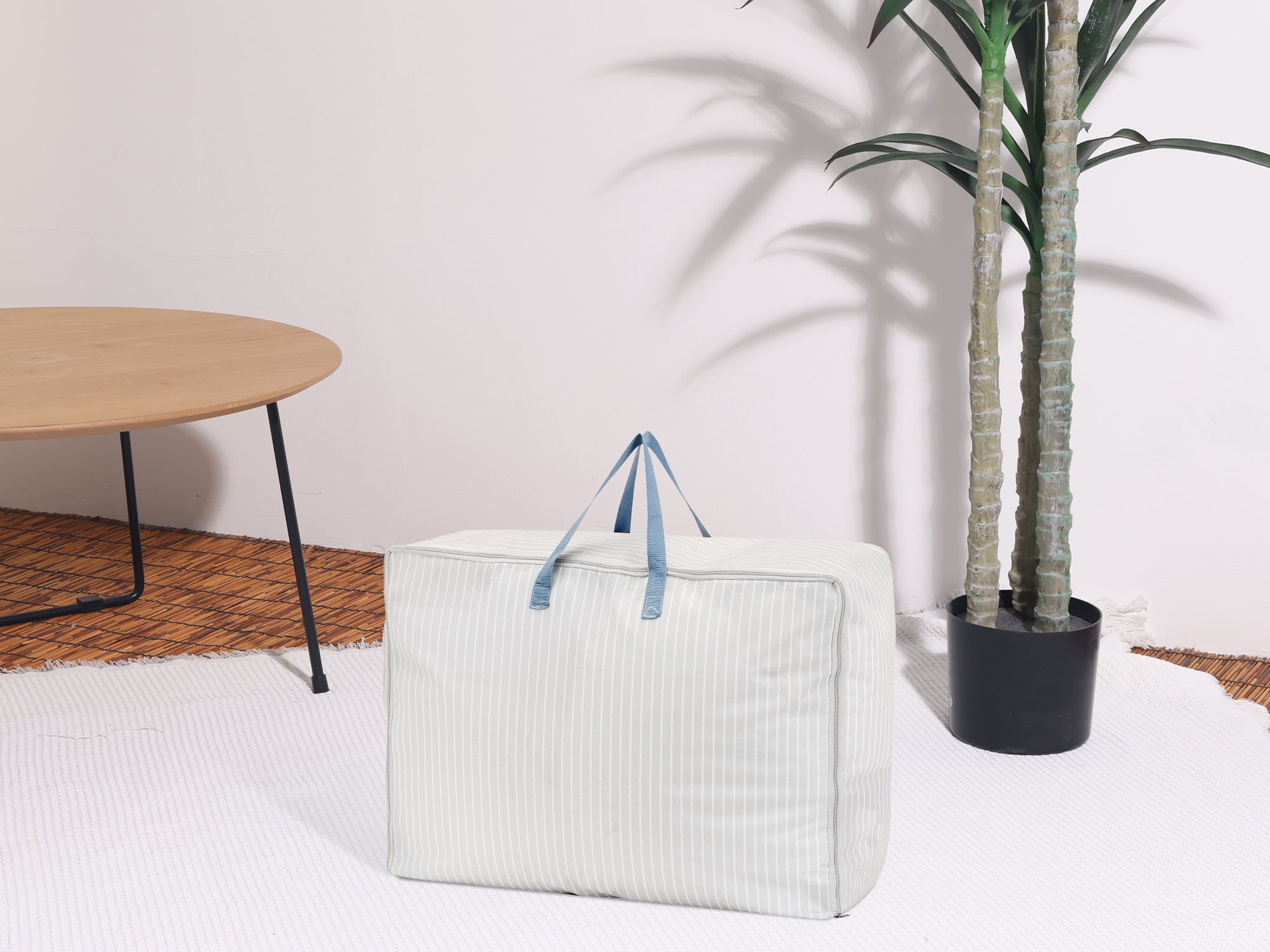 Unique Bargains 1Pack Clothes Storage Moving Bags for Closet Organizers White 28.5x12x21in
