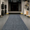 thumbnail image 2 of KOLOKO Garage Floor Carpet with Rubber Backing Heavy Duty Indoor Outdoor Thickened Non-Slip Utility Mat Resistant for Gym Patio Porch Basement, Grey Striped, 6'x30' Roll, 2 of 7