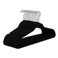 thumbnail image 1 of Set De 50 Ganchos De Ropa Terciopelo Antideslizantes Premium negro, 1 of 6