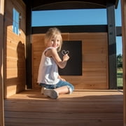 Backyard Discovery Canyon Creek Cedar Wood Swing Set, Slide, Clubhouse, Rock Wall