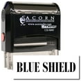 thumbnail image 1 of Large Self-Inking Blue Shield Stamp with Blue Ink, 1 of 4