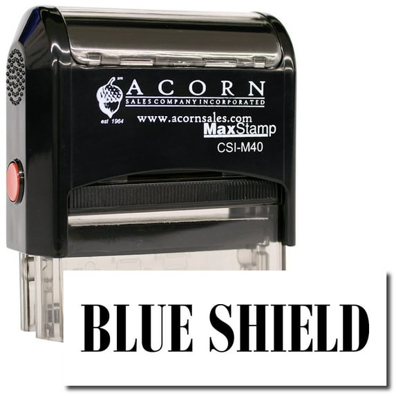 Large Self-Inking Blue Shield Stamp