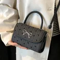 thumbnail image 3 of MBTI Elegante bolso de hombro para mujer, con bonito lazo de lunares, estilo coreano, informal, literario, exquisito, nuevo, estético, 3 of 5