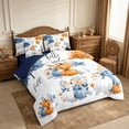thumbnail image 2 of Erosebridal Harvest Pumpkin Full Size Bedding Sets 7 Pieces,Happy Autumn Full Size Bed in a Bag,Multi White,Reversible, 2 of 6