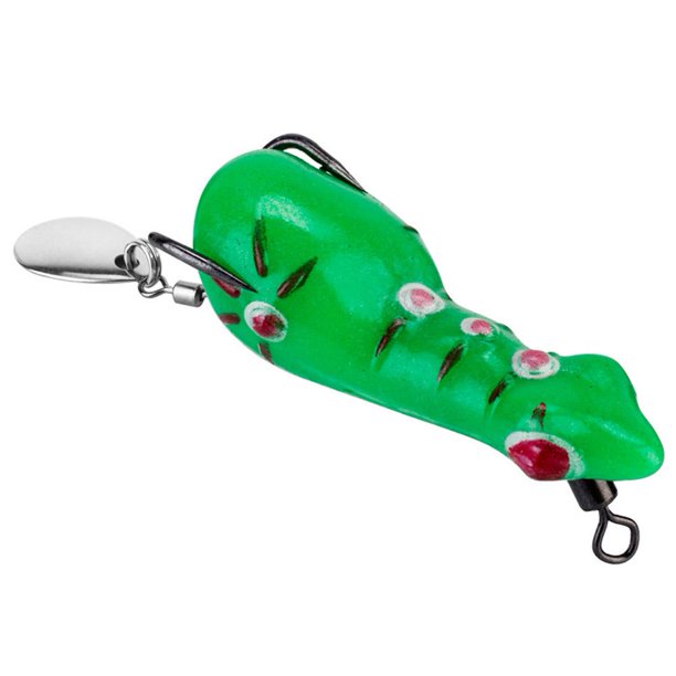 EZLIFE Señuelos de rana para pesca en superficie, blandos, para lubina, pececillos, cebos para trucha* Q4M9