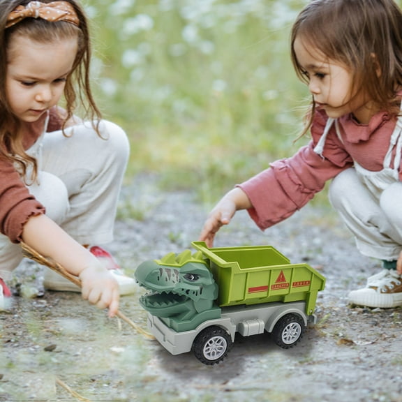 Gifts for Kids! Fwttom Toy Cars, Dinosaur Engineering Vehicle Excavator Model Toys Boys and Girls Like No Batteries Required