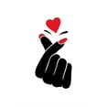 thumbnail image 2 of Chic Finger Heart Graphic Tee for Women - Casual Crew Neck Short Sleeve, Stretchy Polyester Blend, Machine Washable - Perfect for Summer & Casual Attire, 2 of 6
