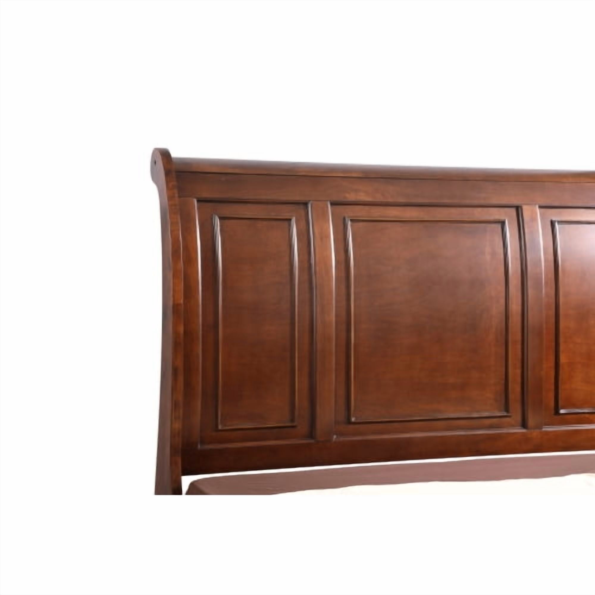 taoruifang Charming Full Bed In Rich Cherry Finish 58"H x 57"W x 92"D Classic Wooden Frame & Sturdy Mattress Support