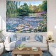 thumbnail image 4 of Monet Water Lilies Tapestry Green Floral Plant Tapestries Aesthetic Monet Wall Art Posters Nature Flower Garden Landscape Tapestrys for Bedroom Living Room Dorm, 4 of 7