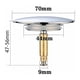 thumbnail image 2 of Tapón de protección para bañera, tapón de desagüe de lavabo universal de fácil limpieza para reemplazo de bañera de baño, silicona de latón endurecido cromado, sello doble para protección de junta de, 2 of 5