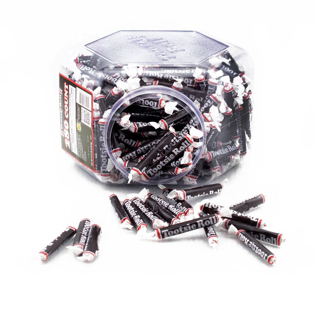 Tootsie Roll 280 Count Tub, Chocolate, 3" Long Pieces, 98 Ounce Jar