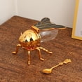 thumbnail image 4 of HAHUT Durable Bee Honey Jar, Decorative Bee Shaped Honey Pot, Zinc Alloy Golden Sugar Honey Container for Kitchen Home, 4 of 9