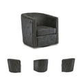 thumbnail image 6 of Signature Design by Ashley Casual Brentlow Swivel Accent Chair, Distressed Black, 6 of 7