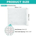 thumbnail image 2 of Uxcell 20GA 11.8" x 11.8" Round Hole 304 Stainless Steel Perforated Sheet, 2 of 6