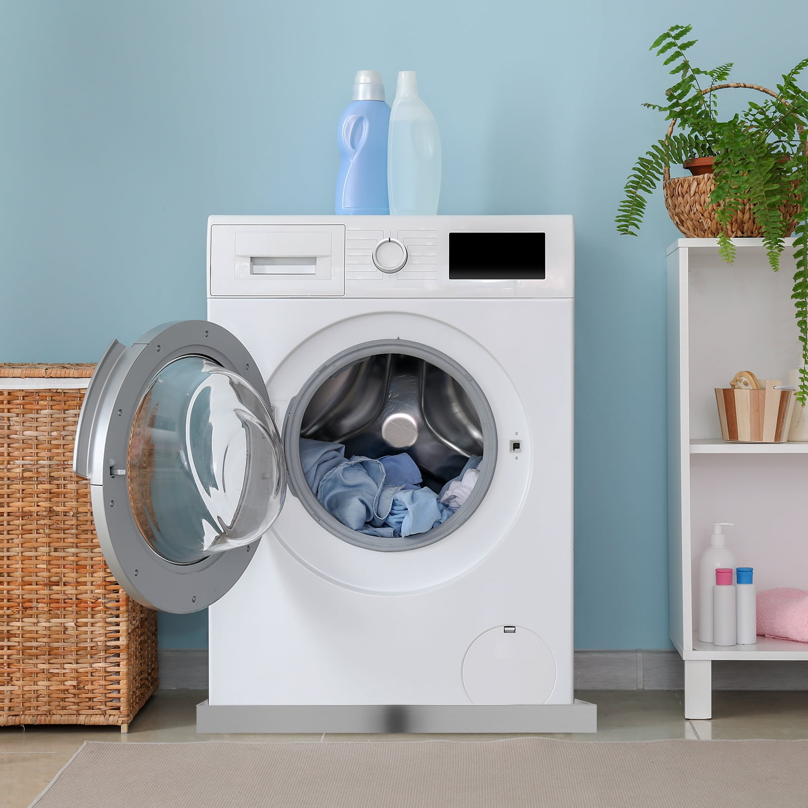 30"x30" Washing Machine Pan Under Washer Tray Drip Drain Stainless Steel 30 inch Installed Under Most Models of Washers, Dryers, Dishwashers
