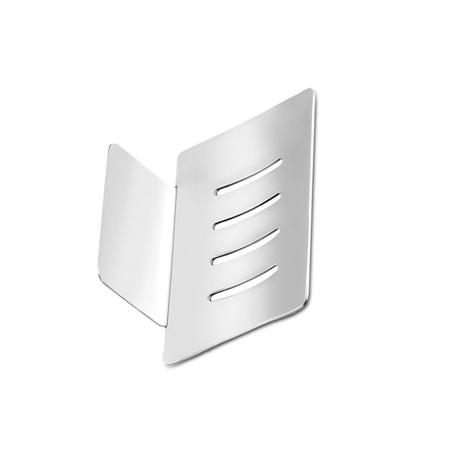 Cateissary Soporte para inodoro, soporte para jabón, soporte para baño, instalación práctica de aluminio, sin taladro, decoración de estilo Accesorios de baño Blanco brillante