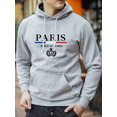 thumbnail image 3 of Suéter de manga larga con capucha PARIS para hombre para otoño e invierno, 3 of 5