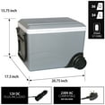 thumbnail image 5 of Koolatron 12V Wheeled Electric Cooler/Warmer 34L (36 qt), Gray, 5 of 8