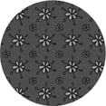 thumbnail image 1 of Ahgly Company Machine Washable Indoor Square Transitional Charcoal Black Area Rugs, 3' Square, 1 of 7