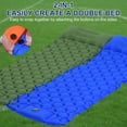 thumbnail image 2 of Unique Bargains Inflatable Sleeping Pad 76''x24'' Ultralight Waterproof Sleeping Mat with Pillow for Camping, Built in Pump, Blue, 2 of 7