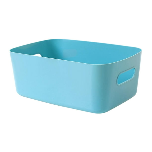 Cesta de almacenamiento de escritorio, elegante, portátil, duradera, apilable, organizador de maquillaje verde claro