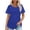 Blue, variant on Women Tshirts Under $10, Women's Short Sleeve T Shirts Casual Summer Plain Round Neck Loose Fit Tee Blouse Tops