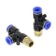 thumbnail image 1 of 5pcs PD " Accesorios neumáticos 4 mm a 12 mm de tubo de manguera 1/4 "1/8" 3/8 "1/2 "BSP Conector de aire de hilo macho T Tira de TEE Conector de aire Acoplador, 1 of 6