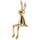 thumbnail image 4 of Rabbit Statues Ceramic Crafts Creative Shiny Modern Nordic Gold, 4 of 5