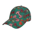 thumbnail image 1 of Fotbe red and green bow tie Gorro Clásico de Béisbol, Gorra Ajustable con Broche Snapback, Gorro de Exterior de Algodón Suave, 1 of 6