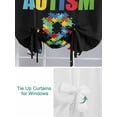 thumbnail image 3 of Cartoon Autism Tie Up Curtains for Windows 63 Inch Length Balloon Curtains Kitchen Adjustable Balloon Window Shade Abstract Awareness Colorful Blocks Modern Tie Up Bathroom Curtain Window 42"x63", 3 of 6