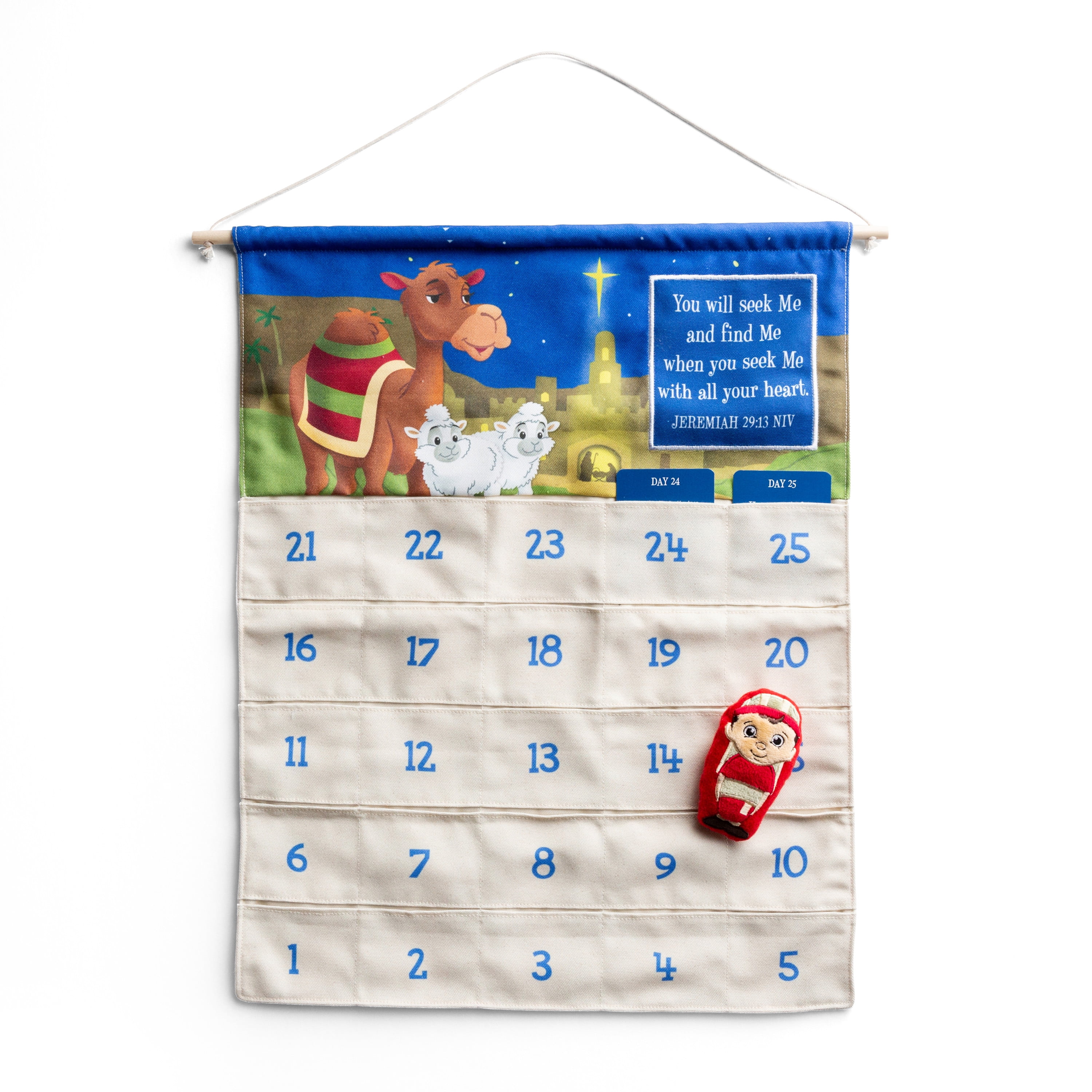 Dayspring - The Shepherd on The Search - Hanging Christmas Advent Calendar,  17 x 22, Cloth - Walmart.com