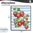 thumbnail image 4 of Stupell Industries Farmhouse Juicy Strawberry Vine on Stripes Black Framed Giclee Art, 11 x 14, by Paul Brent, 4 of 8
