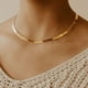 thumbnail image 2 of Collares de oro de 14 quilates para mujer, delicado collar de espiga de oro para mujer, cadena de serpiente Xtellar dorado, 2 of 4