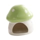 thumbnail image 5 of Casita de cerámica para hámster, escondite para cobayas, con forma de seta, para exteriores, creativa y resistente. Verde, 5 of 9