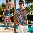 thumbnail image 3 of Jeiento Tropical Floral Matching Outfits for Couples Mens Shirts Casual Dresses for Women Maxi Dresses Husband Wife Matching Outfits Mens Button Up Beach Shirt, 3 of 6