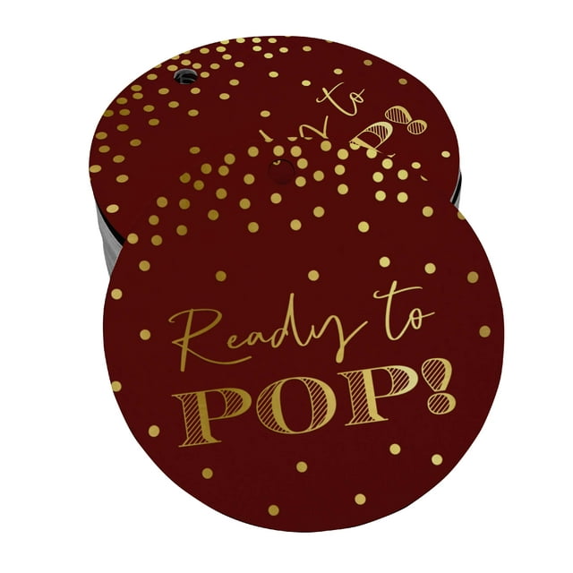 Inkdotpot Pack Of 100 Real Gold Foil Paper Tags Ready To Pop Baby Shower Favor Hang Tags