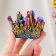 thumbnail image 2 of Home Decor Rainbow Aura Quartz Crystal Healing Chakra Meditation Cluster Chunks, 2 of 5