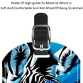 thumbnail image 4 of Square 2Pack PU Leather Zebra Cruise Luggage Tag with Privacy Cover and Name ID Tag for Travel Handbags Backpacks Luggage Tags, 4 of 6